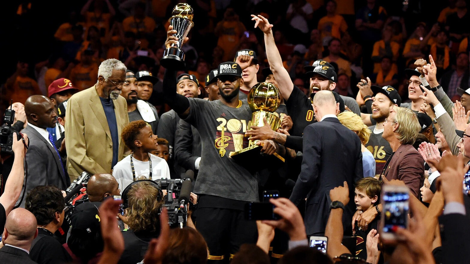 LeBron James winning the 2016 NBA Championship with the Cleveland Cavaliers